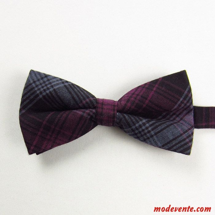 Nœud Papillon Homme Britanique Petit Vent De L'université Marier Le Marié Femme Rouge Violet