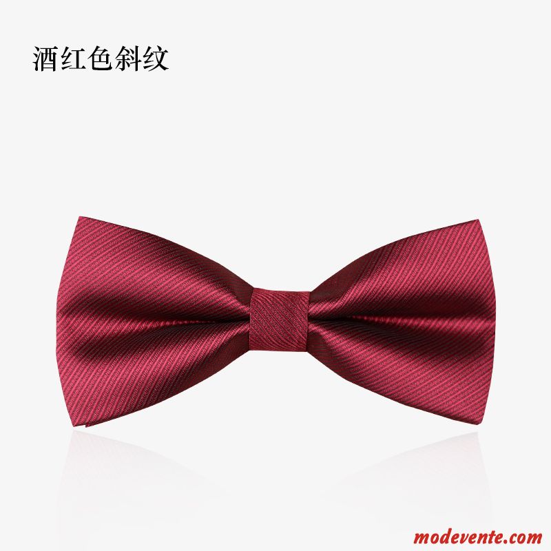 Nœud Papillon Homme Le Marié Modèle Banquet Mode Arc Meilleur Homme Bordeaux