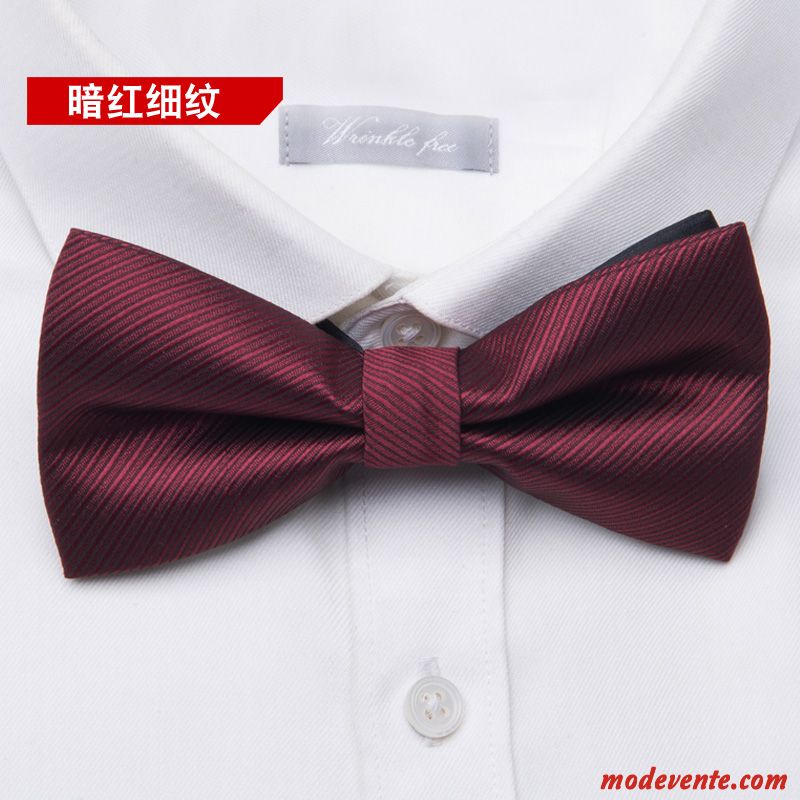 Nœud Papillon Homme Marier Vêtements De Cérémonie Arc Le Marié Meilleur Homme Britanique Bordeaux Noir