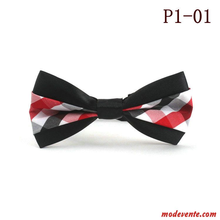 Nœud Papillon Homme Mode Entreprise Britanique Arc Présidé Femme Couleurs Mixtes Bordeaux Noir