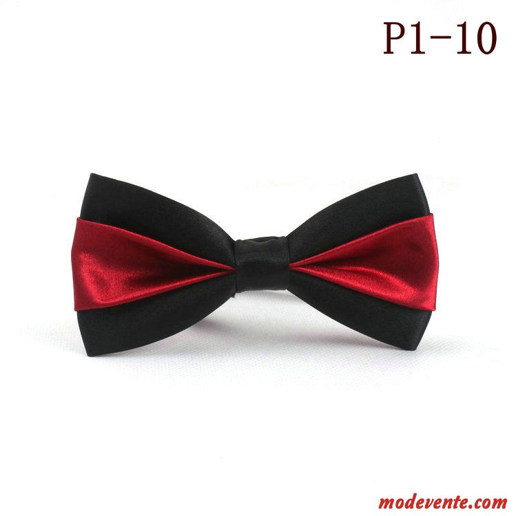 Nœud Papillon Homme Mode Entreprise Britanique Arc Présidé Femme Couleurs Mixtes Bordeaux Noir