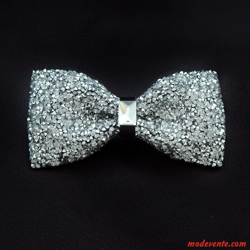 Nœud Papillon Homme Mode Pierres De Strass Vêtements De Cérémonie Arc Le Marié Personnalité Or