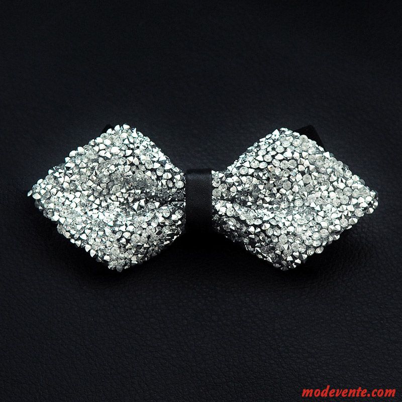 Nœud Papillon Homme Mode Pierres De Strass Vêtements De Cérémonie Arc Le Marié Personnalité Or