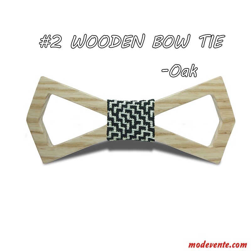 Nœud Papillon Homme Tendance Bois Mode Entreprise Femme Cravate
