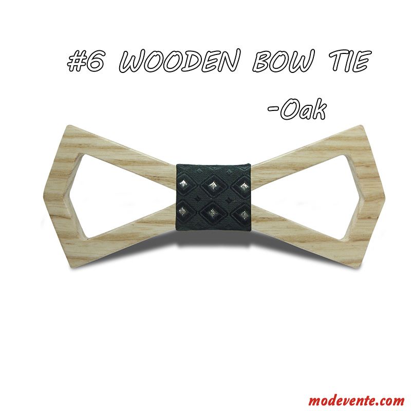 Nœud Papillon Homme Tendance Bois Mode Entreprise Femme Cravate