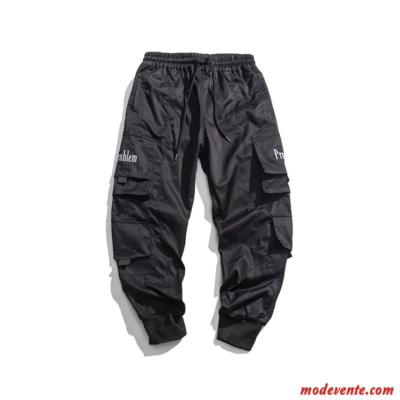 Pantalon Cargo Homme Baggy Serrés Hip Hop Tendance Harlan Décontractée Gris