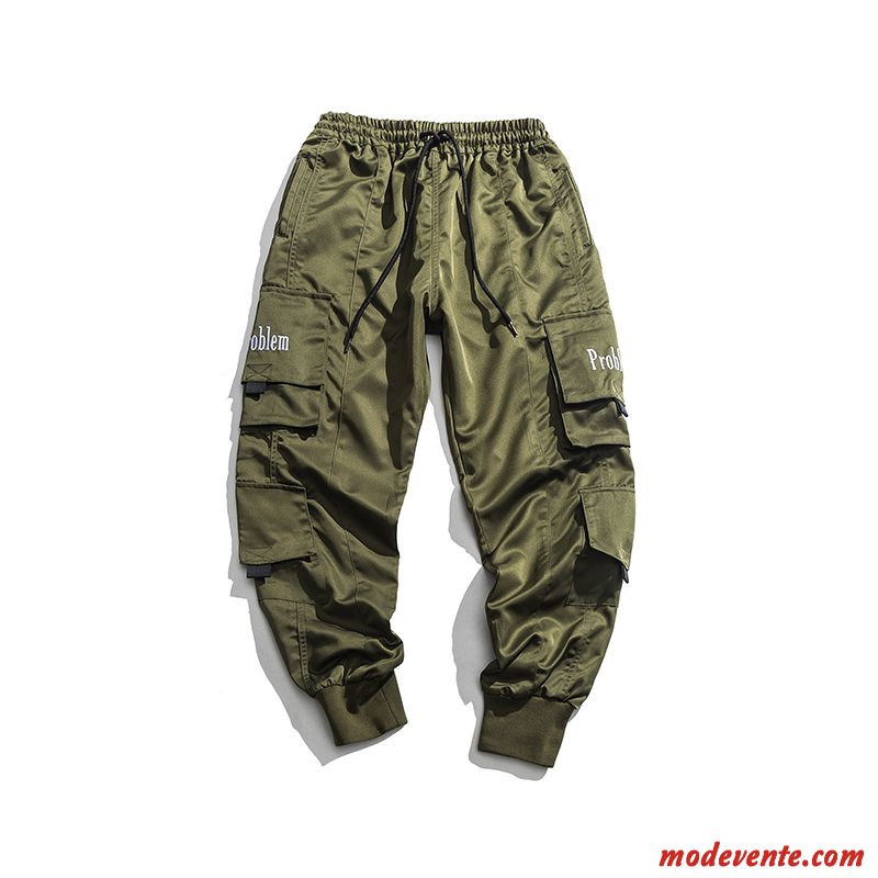 Pantalon Cargo Homme Baggy Serrés Hip Hop Tendance Harlan Décontractée Gris