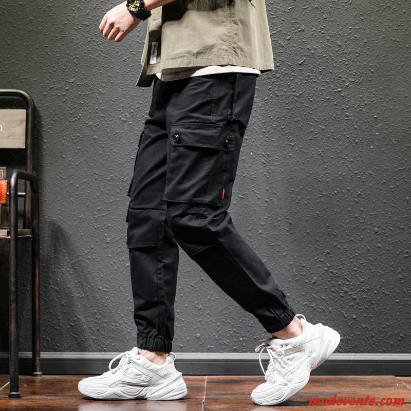 Pantalon Cargo Homme Baggy Été Grande Taille Tendance Kaki Décontractée