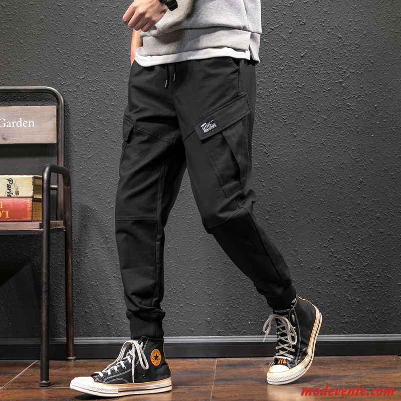 Pantalon Cargo Homme Baggy Été Grande Taille Tendance Kaki Décontractée