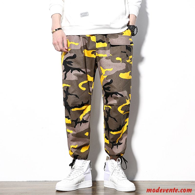 Pantalon Cargo Homme Camouflage Collants Tendance Pantalons Harlan Serrés Bleu