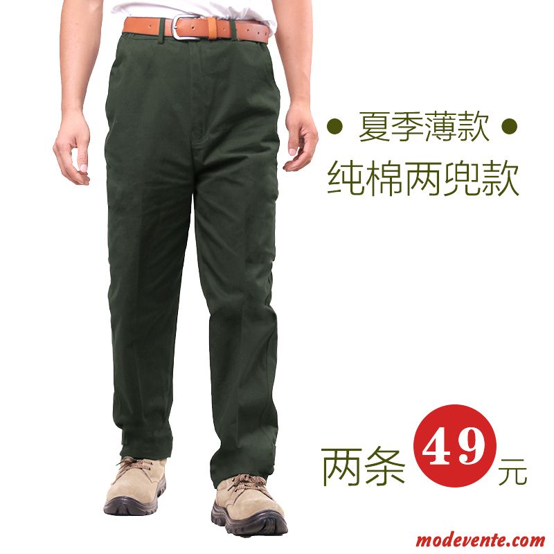 Pantalon Cargo Homme Combinaison Respirant Baggy Coton Bio Vert