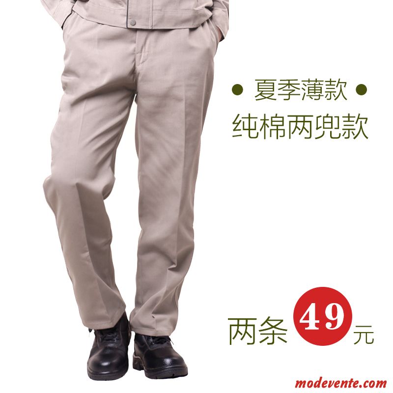 Pantalon Cargo Homme Combinaison Respirant Baggy Coton Bio Vert