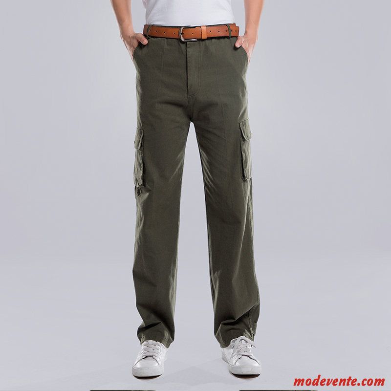 Pantalon Cargo Homme Combinaison Respirant Baggy Coton Bio Vert