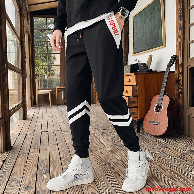 Pantalon Cargo Homme Décontractée Sport L'automne Tendance Baggy Marque De Tendance Noir