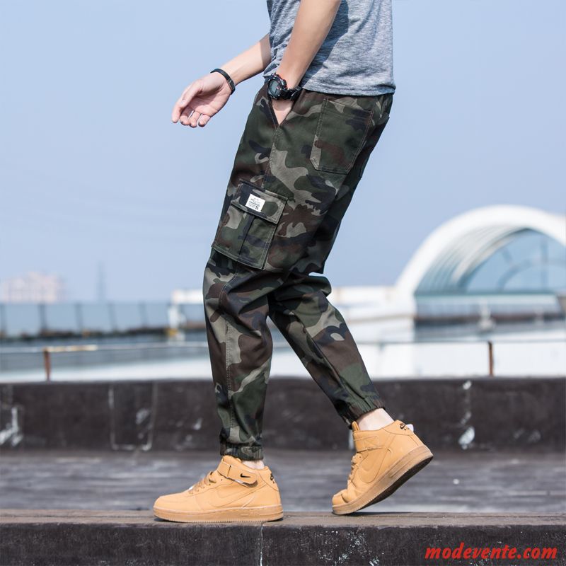 Pantalon Cargo Homme Décontractée Sport Serrés Printemps Marque De Tendance Harlan Bleu