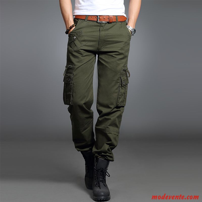 Pantalon Cargo Homme L'automne Camouflage De Plein Air Pantalons Jambe Droite Multi-poche