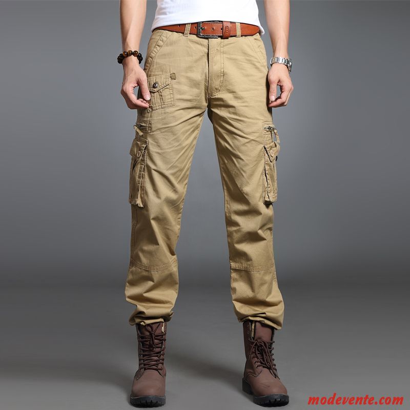 Pantalon Cargo Homme L'automne Camouflage De Plein Air Pantalons Jambe Droite Multi-poche
