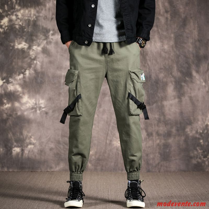 Pantalon Cargo Homme Pantalons Tendance Marque De Tendance Serrés Printemps Kaki