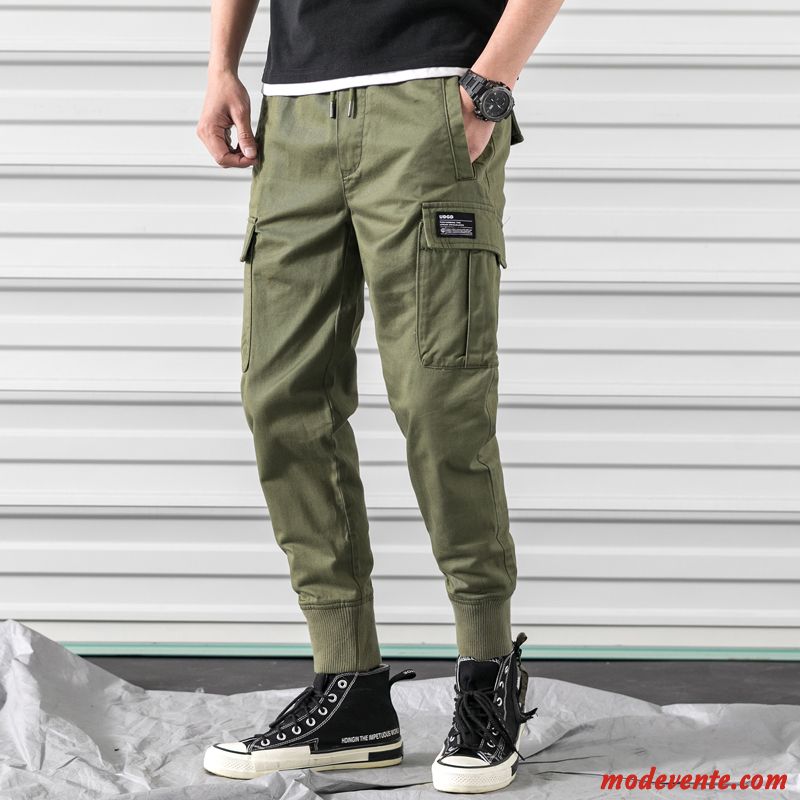 Pantalon Cargo Homme Tendance Été Sport Grande Taille Serrés Baggy Gris