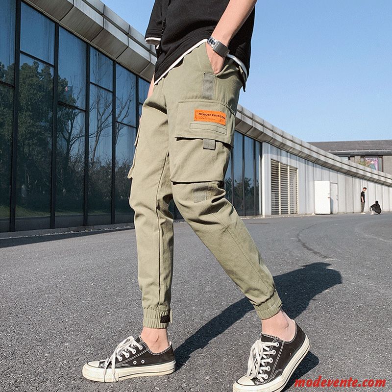 Pantalon Cargo Homme Été Pantalons Baggy Légère Collants Tendance Gris