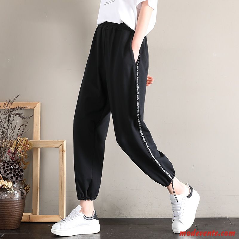 Pantalon Femme Beau Les Pantalon De Survêtement L'automne Étudiant Baggy Décontractée Noir