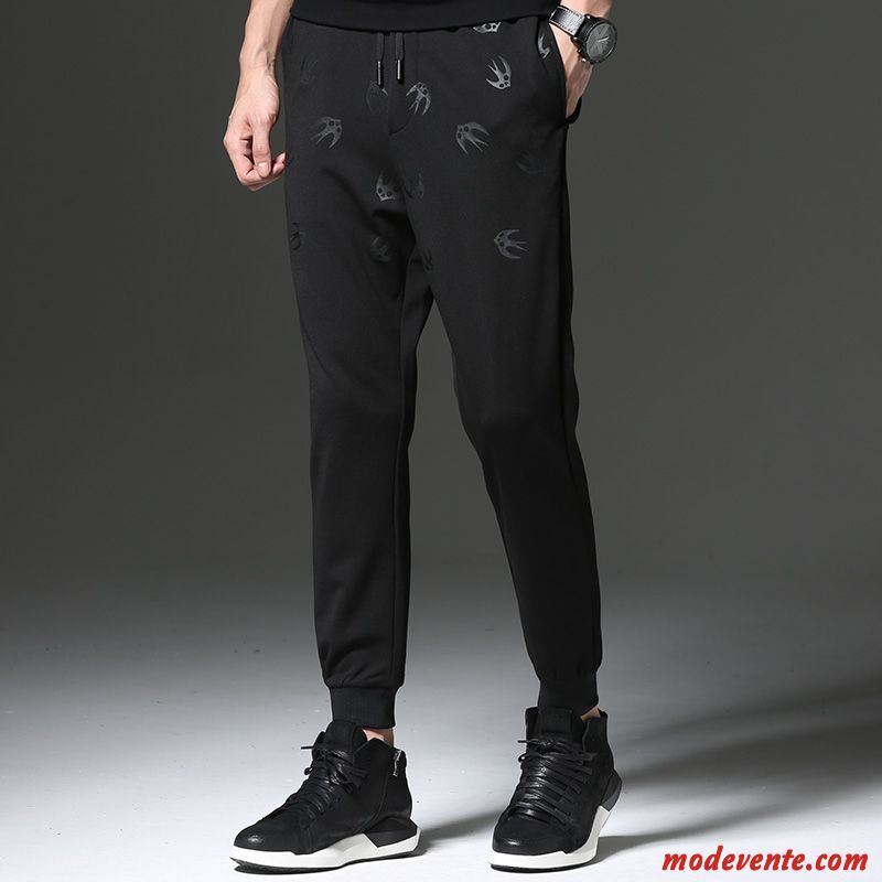 Pantalon Homme Baggy Harlan Pantalons Camouflage Les Pantalons De Survêtement Tendance Noir