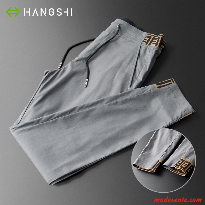 Pantalon Homme Baggy Légère Respirant Épissure Les Pantalons De Survêtement Été Bleu Marin Bleu