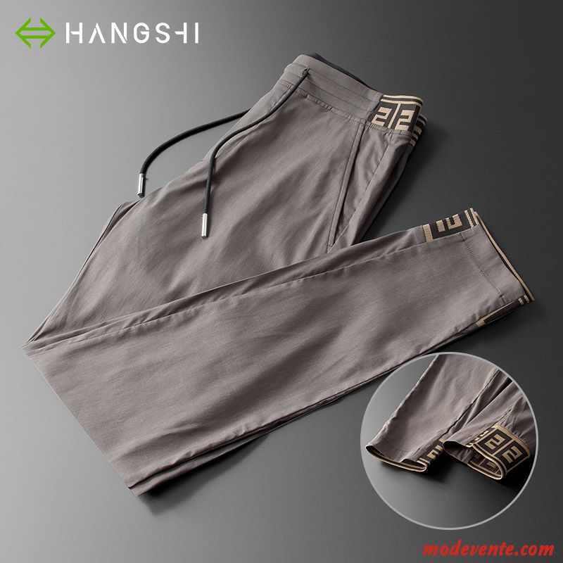 Pantalon Homme Baggy Légère Respirant Épissure Les Pantalons De Survêtement Été Bleu Marin Bleu