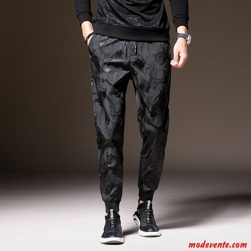 Pantalon Homme Les Pantalons De Survêtement L'automne Camouflage Tendance Décontractée Marque De Tendance Noir