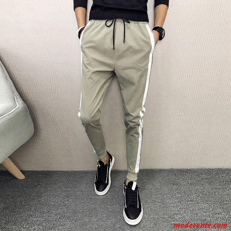 Pantalon Homme Les Pantalons De Survêtement L'automne Coton Bio Tendance Légère Slim Noir