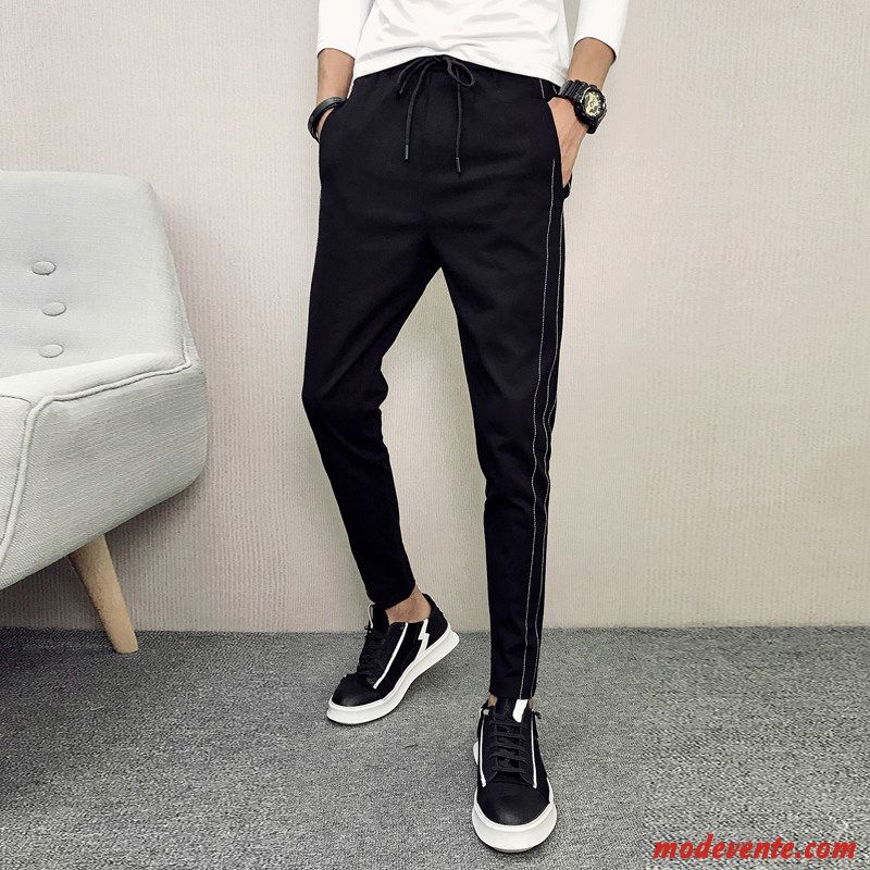 Pantalon Homme Les Pantalons De Survêtement L'automne Coton Bio Tendance Légère Slim Noir