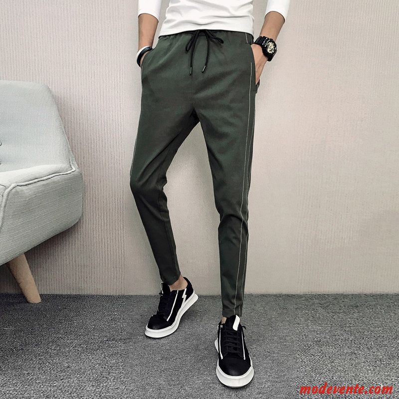 Pantalon Homme Les Pantalons De Survêtement L'automne Coton Bio Tendance Légère Slim Noir