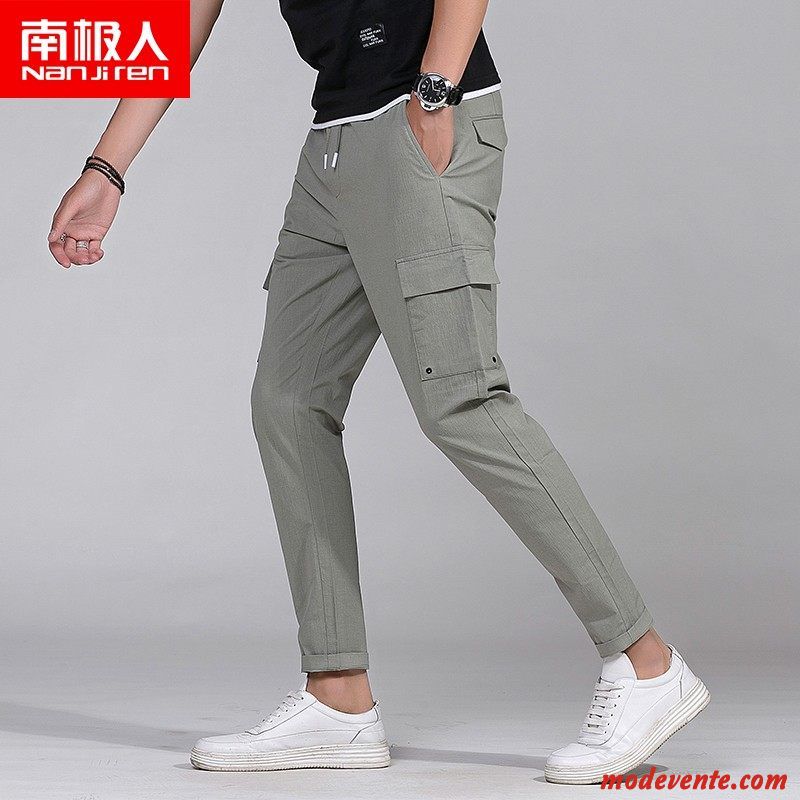 Pantalon Homme Les Pantalons De Survêtement Légère Slim Baggy Tendance Été Vert Clair