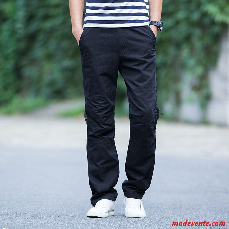 Pantalon Homme Longue Pantalons Jeunesse Baggy Multi-poche Coton Bio Vert