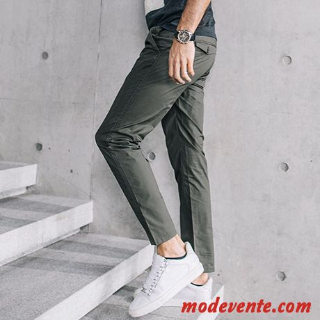 Pantalon Homme Pantalons Kaki Légère Tendance Cool Été Vert