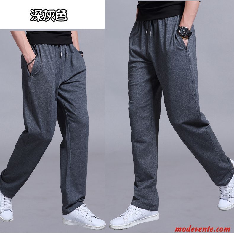 Pantalon Homme Sous-vêtements Printemps Jambe Droite Pantalons Running Les Pantalons De Survêtement Gris