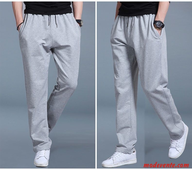 Pantalon Homme Sous-vêtements Printemps Jambe Droite Pantalons Running Les Pantalons De Survêtement Gris