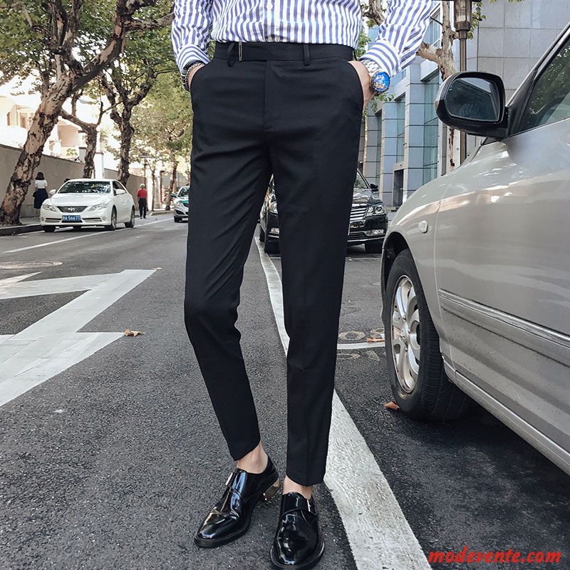 Pantalon Homme Tendance Jeunesse Slim Pantalons Collants Été Bleu