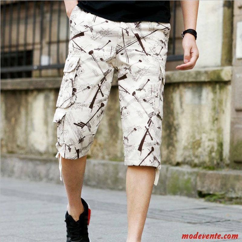 Shorts Homme Décontractée Baggy Tendance Camouflage Cinquième Pantalon Plage