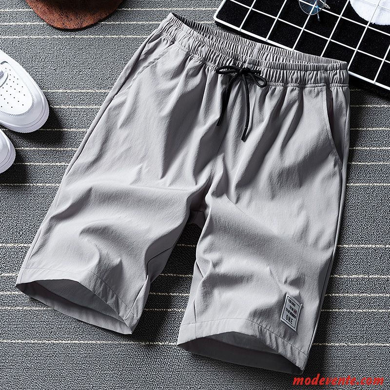 Shorts Homme Kaki Sport Séchage Rapide Cinquième Pantalon Tendance Cargo