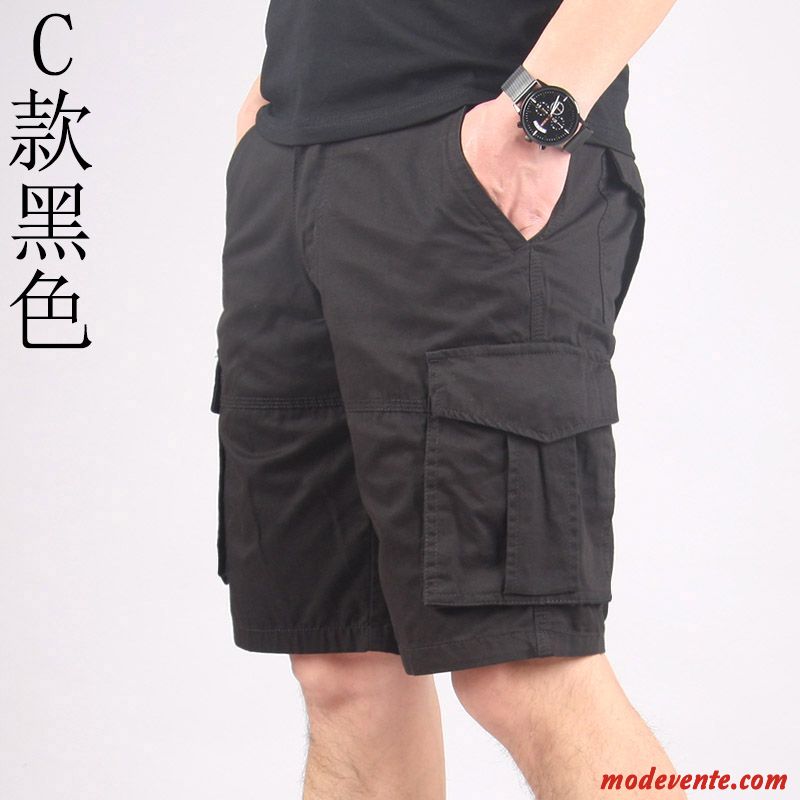 Shorts Homme Pantalon Cargo Kaki Pantalons Jeunesse Multi-poche Plage