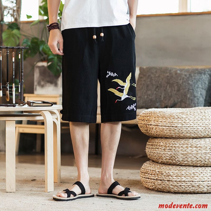 Shorts Homme Pantalon Style Chinois Septième Pantalon Kaki Plage Pantalons