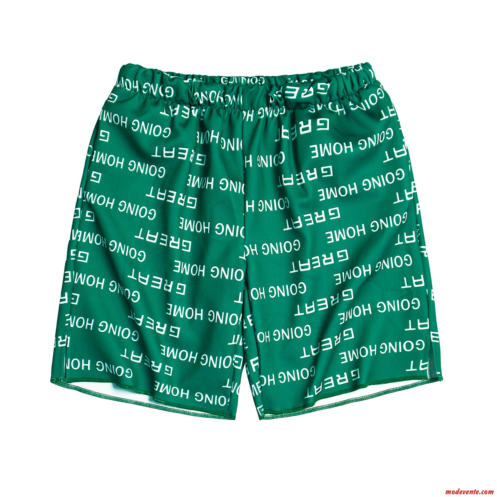 Shorts Homme Pantalons Plage Jambe Droite Les Pantalons De Survêtement Printemps Été Impression Vert