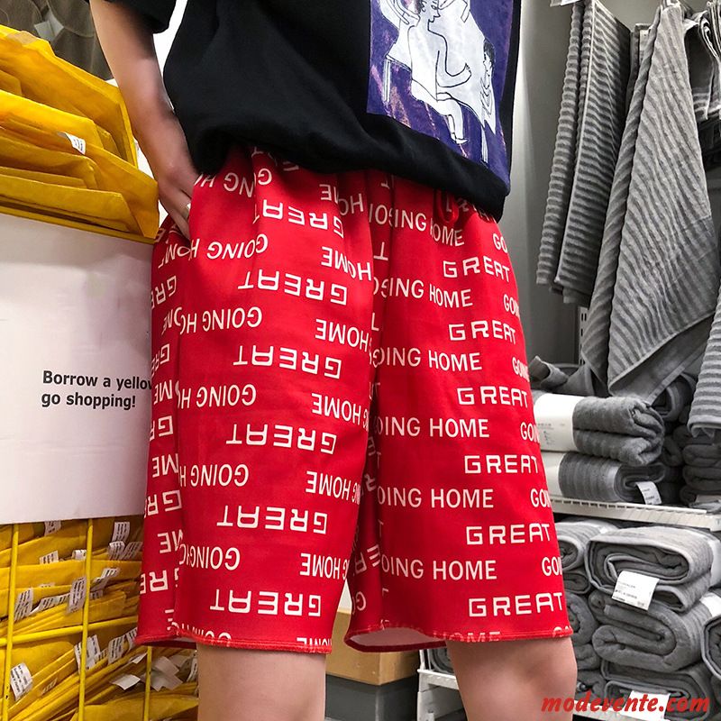 Shorts Homme Pantalons Plage Jambe Droite Les Pantalons De Survêtement Printemps Été Impression Vert
