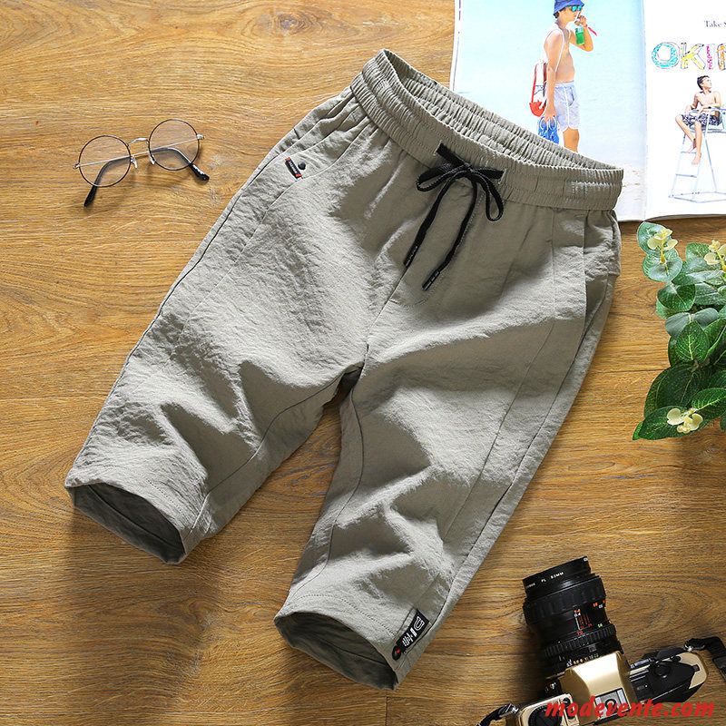 Shorts Homme Plage Baggy Tendance Été Légère Cinquième Pantalon Gris