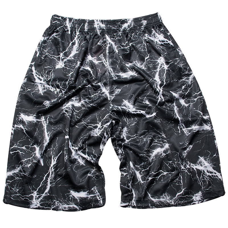 Shorts Homme Plage Gras Camouflage Tendance Septième Pantalon Grande Taille Noir