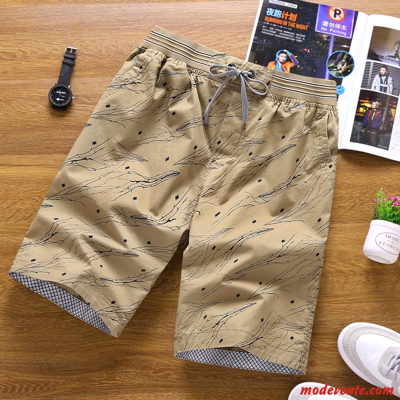 Shorts Homme Sport Été Cinquième Pantalon Grande Taille Tendance Décontractée Bleu