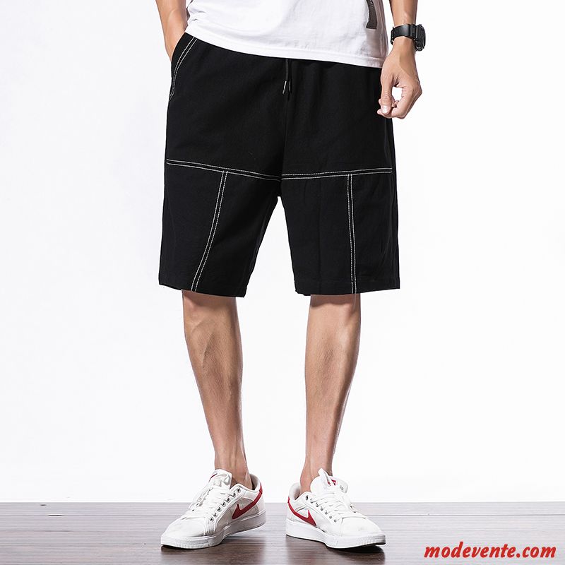 Shorts Homme Tendance Cinquième Pantalon Décontractée Baggy Sport Été Noir