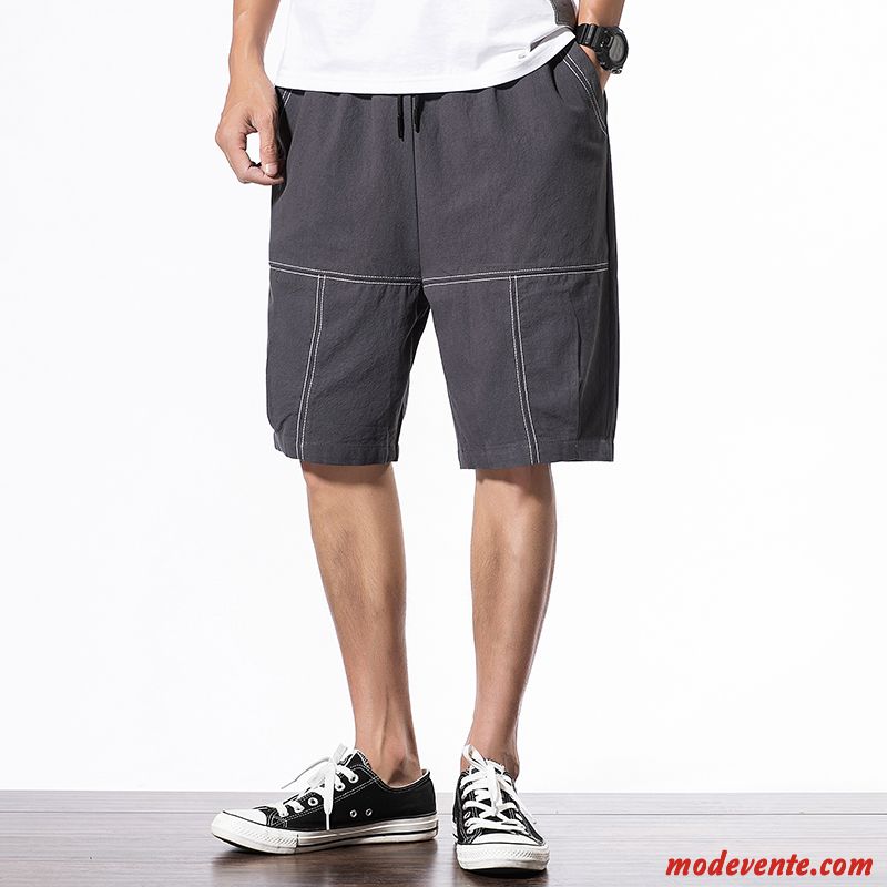 Shorts Homme Tendance Cinquième Pantalon Décontractée Baggy Sport Été Noir