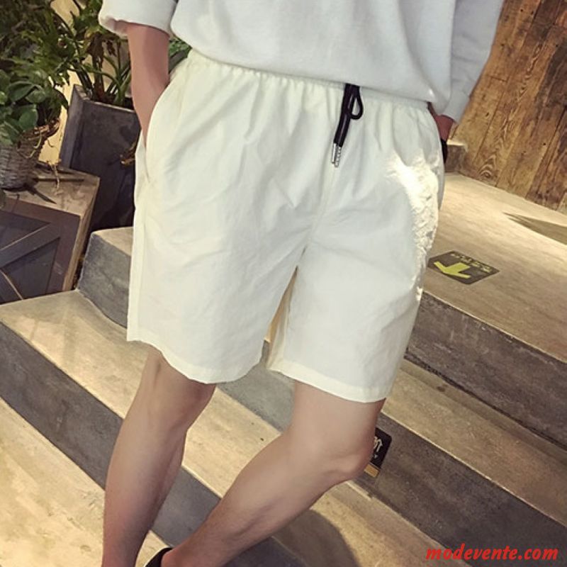 Shorts Homme Tendance Décontractée Les Adolescents Séchage Rapide Plage Étudiant Pure Jaune